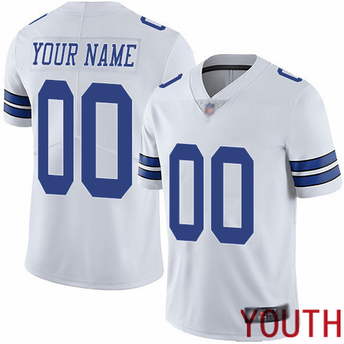 Limited White Youth Road Jersey NFL Customized Football Dallas Cowboys Vapor Untouchable